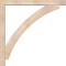 Ekena Millwork Thorton Block Smooth Bracket w/ Offset Brace, Douglas Fir, 5 1/2"W x 48"D x 48"H BKT0604X48X48THR05SDF - alternate 2
